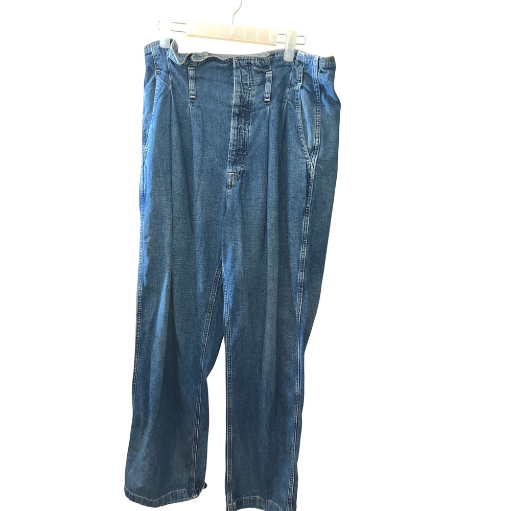 Polo Ralph Lauren Vintage Pleated Denim Trousers Medium Wash Wide Leg Jeans 29R